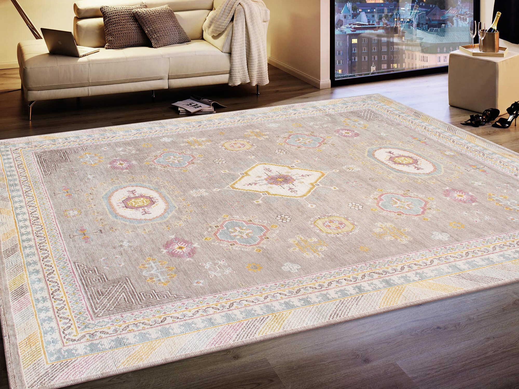 Pasargad Home Khotan Bordered Area Rug