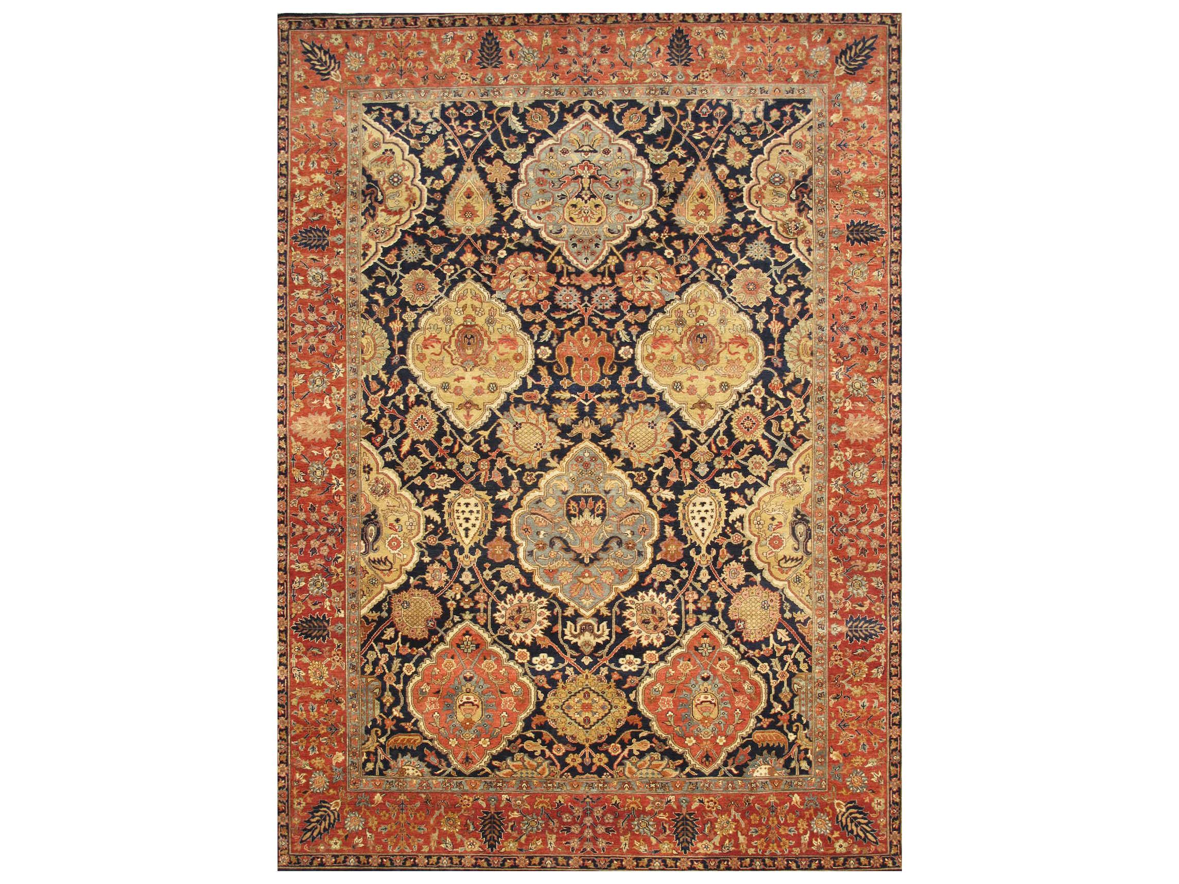 Pasargad Home Kerman Bordered Area Rug