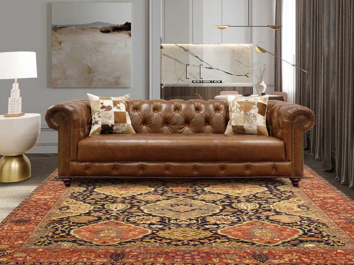 Pasargad Home Kerman Bordered Area Rug