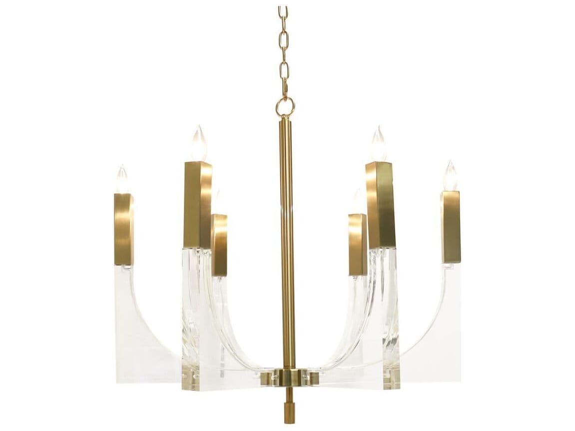 Pasargad Home Bliss Omeara 6-Light Gold Candelabra Chandelier