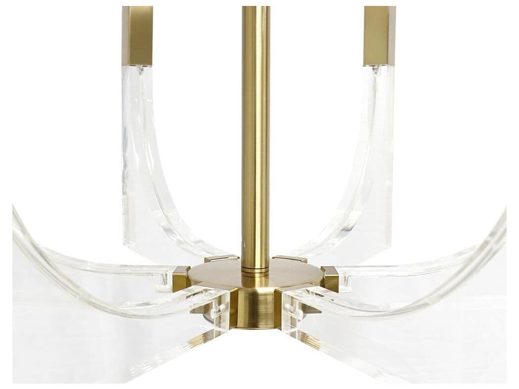 Pasargad Home Bliss Omeara 6-Light Gold Candelabra Chandelier