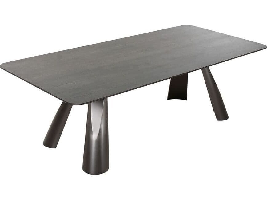 Pasargad Home Sorano Novara Rectangular Wood Dark Brown Dining Table