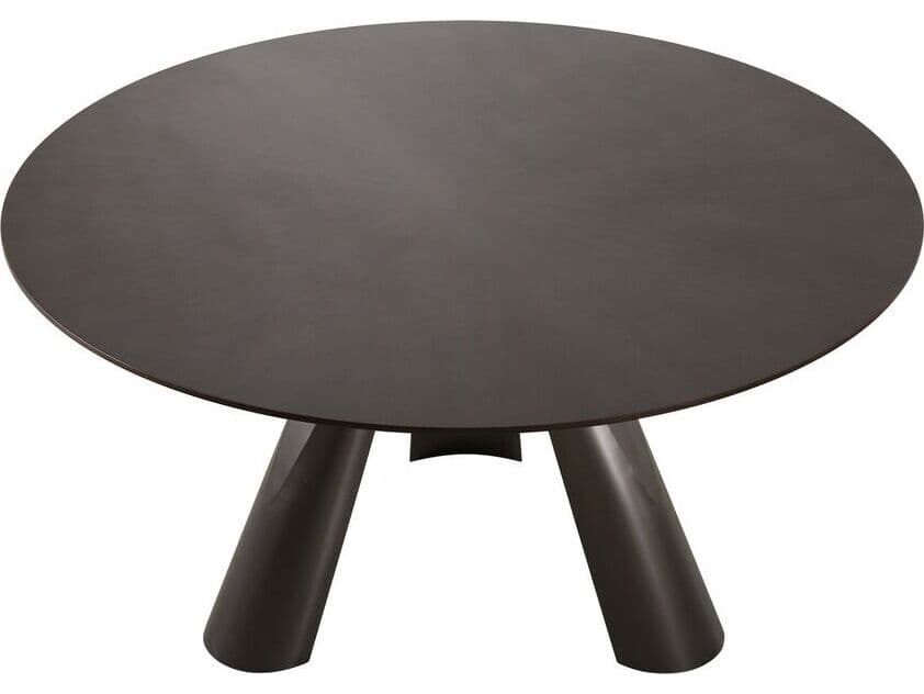 Pasargad Home Sorano Novara Round Wood Dark Brown Dining Table