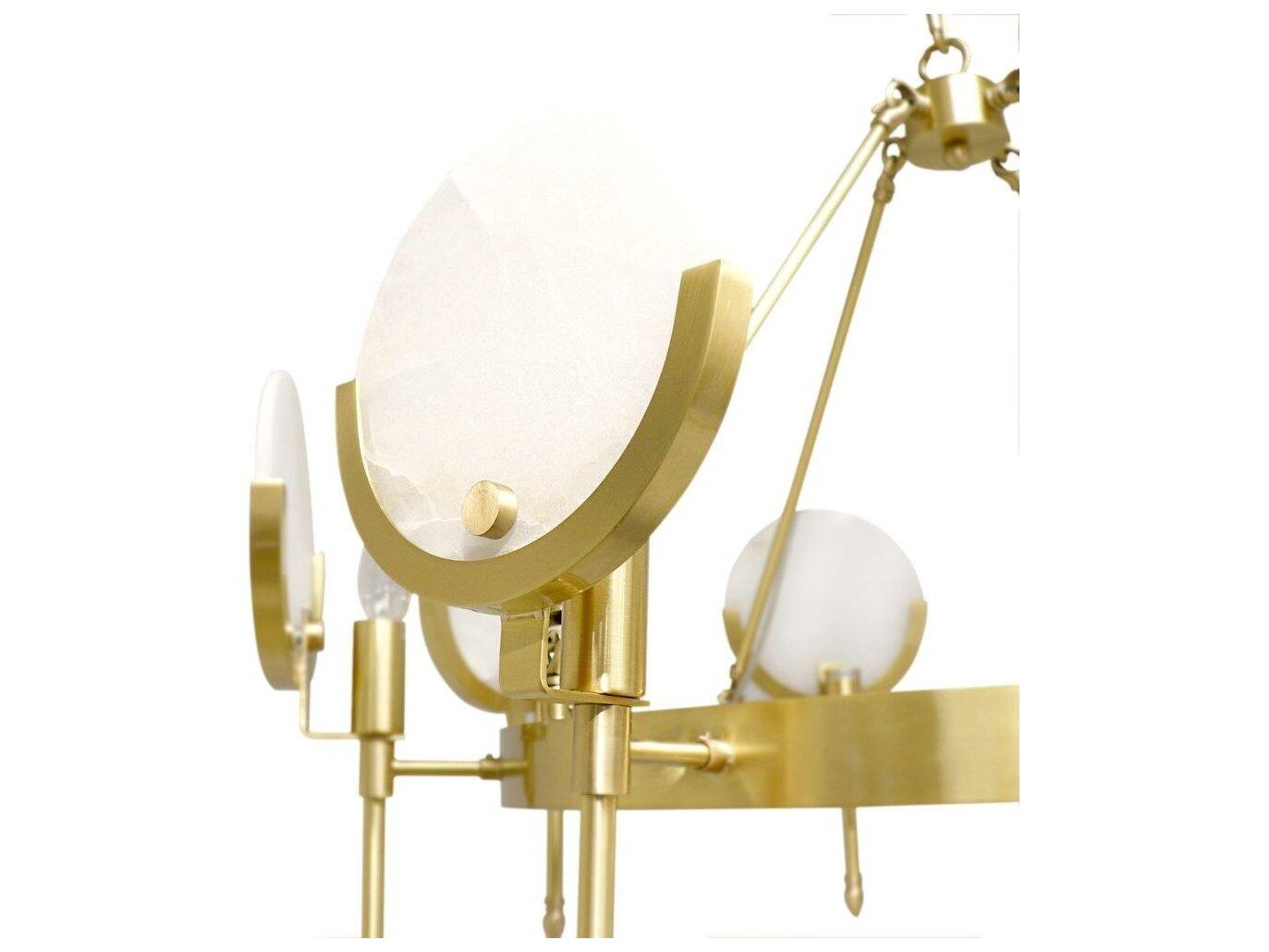 Pasargad Home Regal Vendome Gold Ivory White Candelabra Chandelier