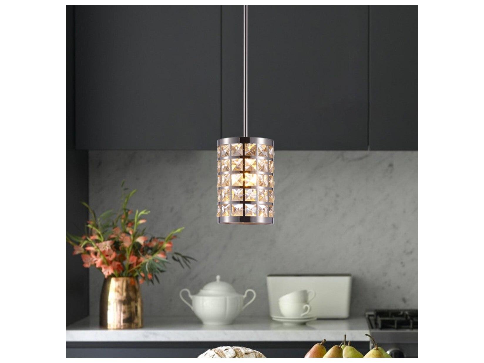 Pasargad Home Bliss Hermoza 1-Light Chrome Silver Mini Pendant