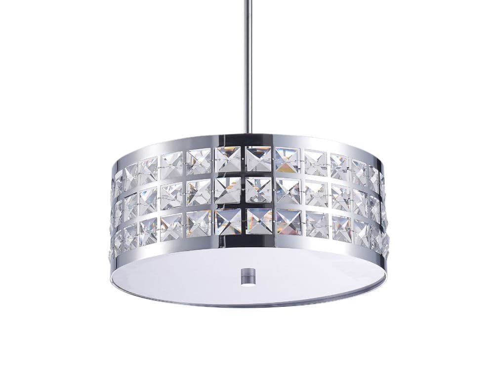 Pasargad Home Bliss Hermoza 2-Light Silver Clear Round Pendant