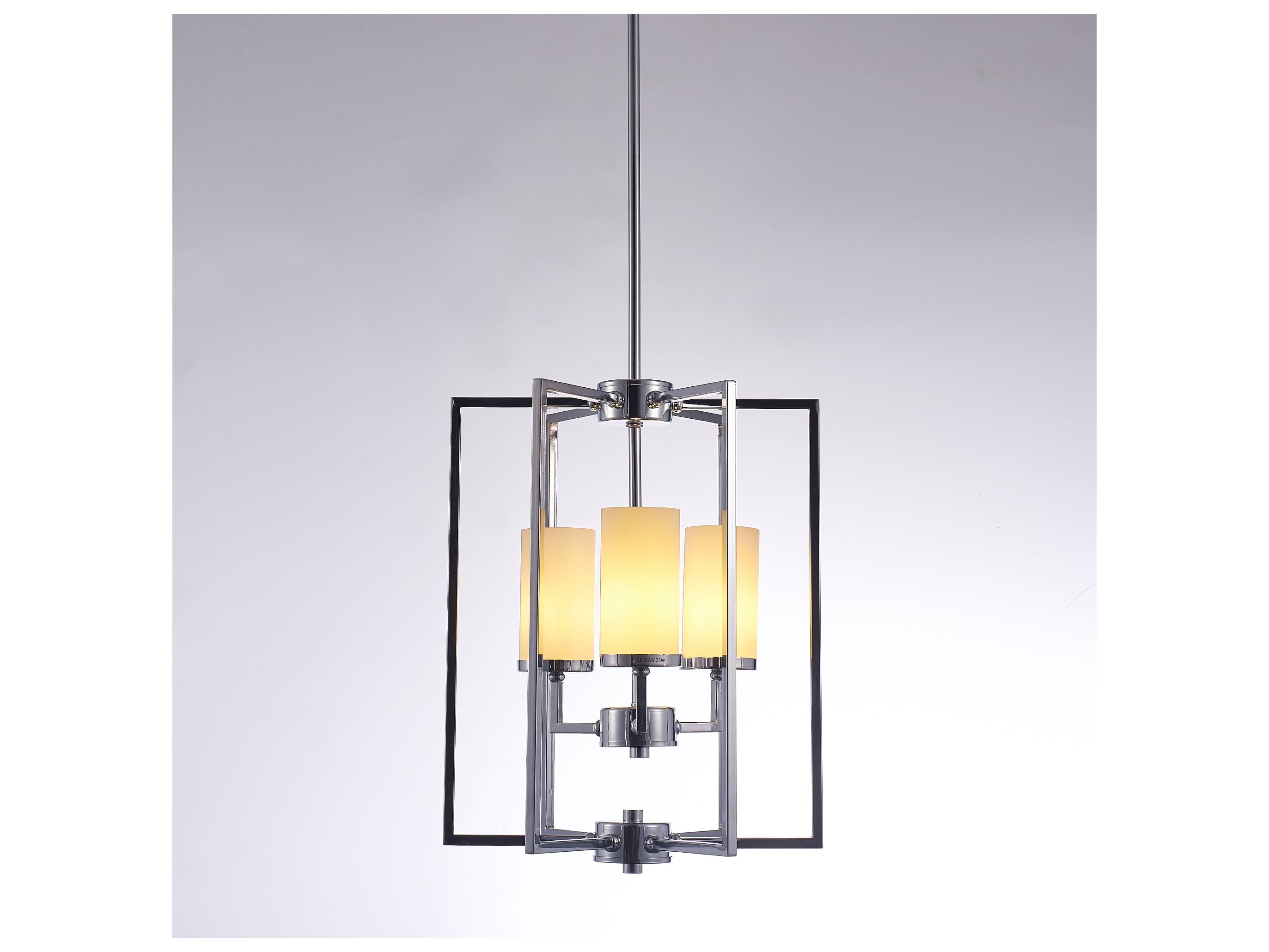 Pasargad Home Bliss Riva 3-Light Silver Geometric Chandelier