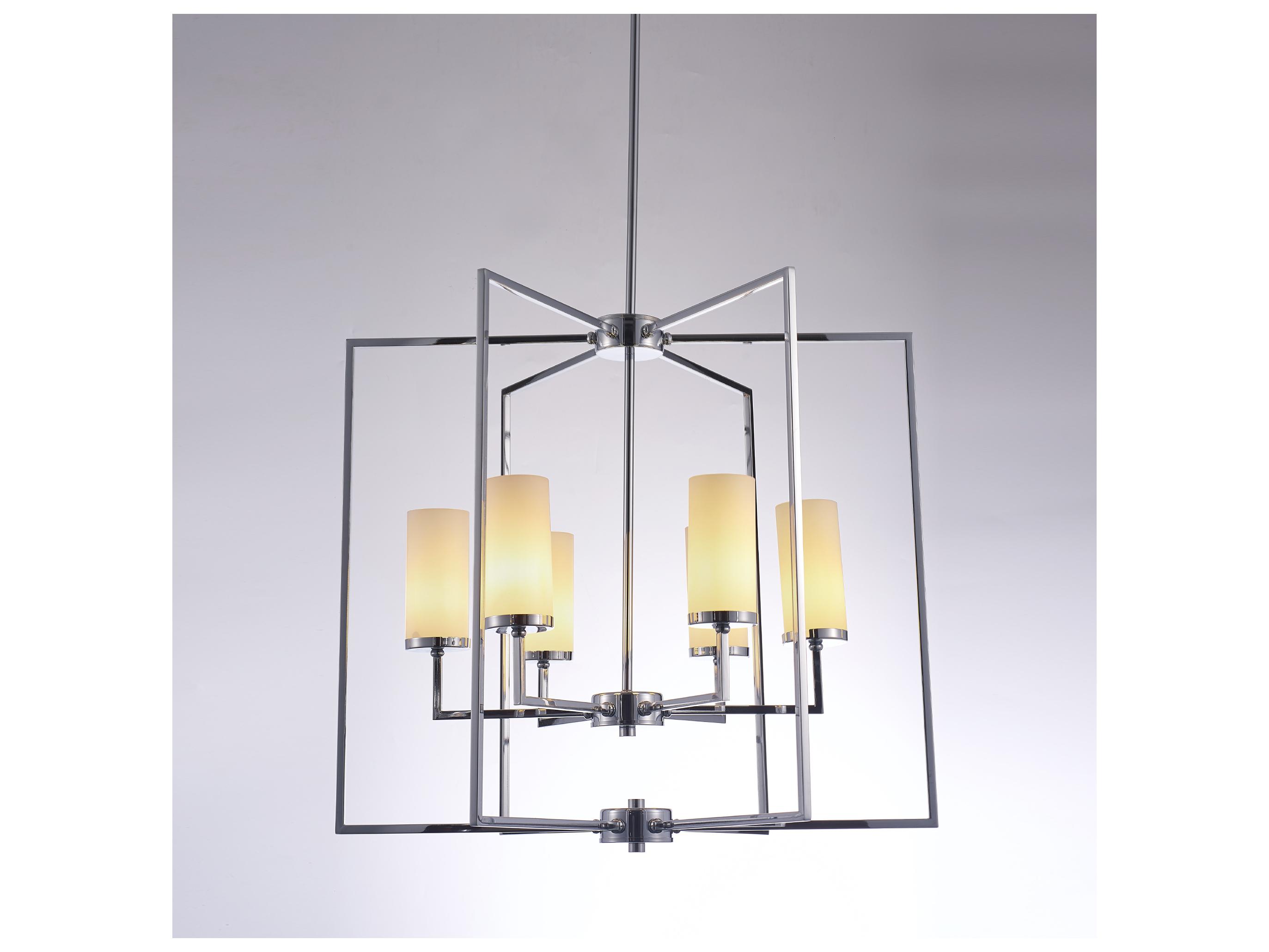 Pasargad Home Bliss Riva 6-Light Silver Cylinder Chandelier