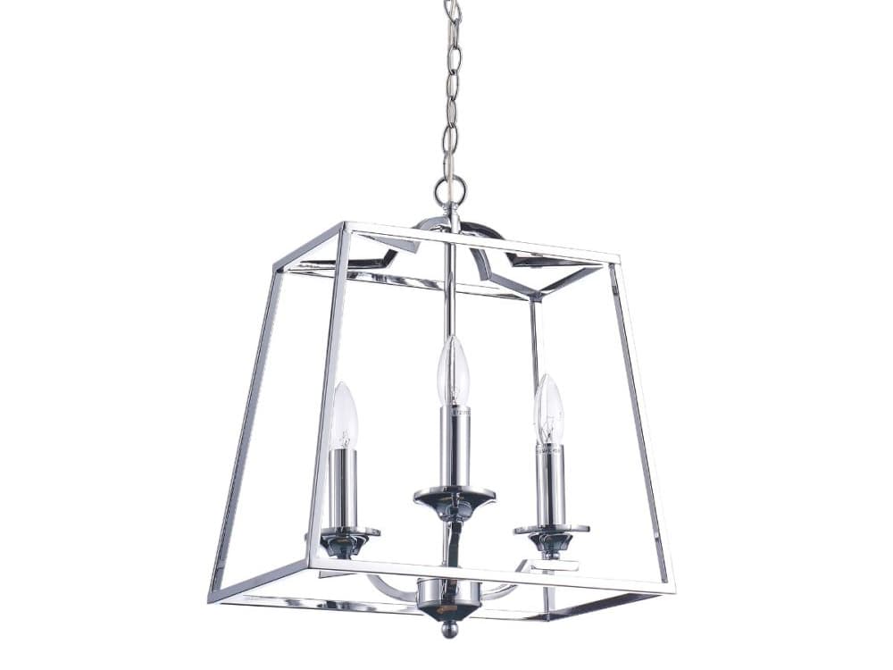 Pasargad Home Bliss Lionnel 3-Light Silver Clear Candelabra Chandelier