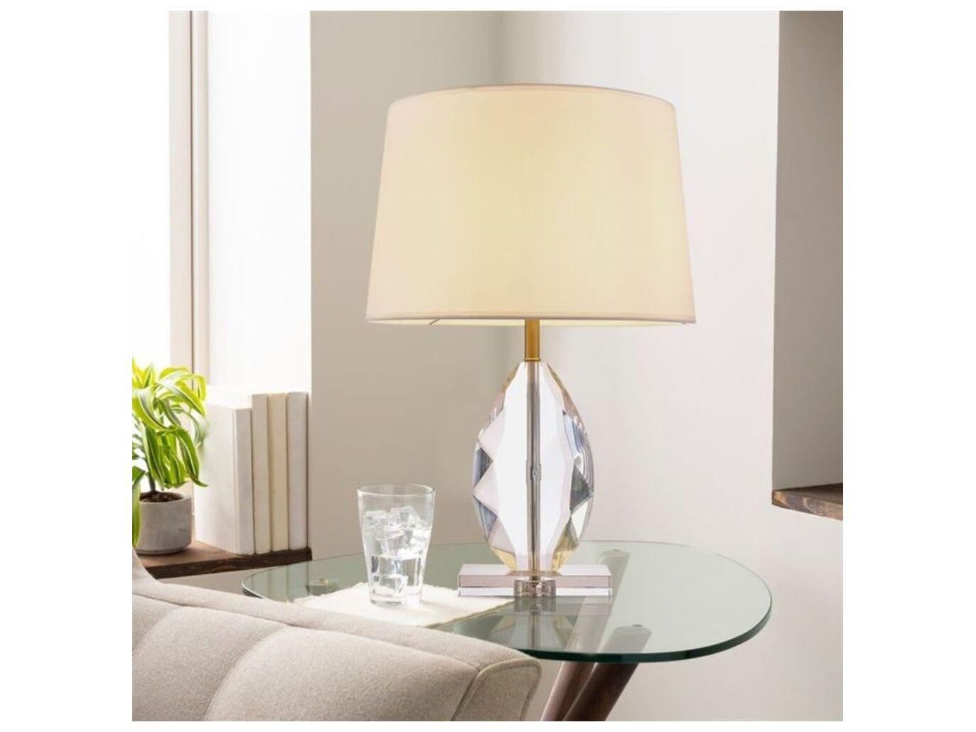 Pasargad Home Regal Lauren Translucent Gold Clear Table Lamp