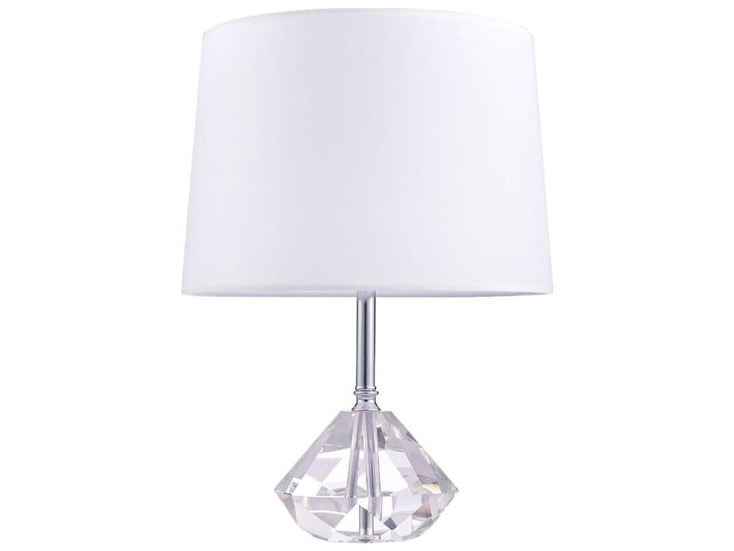 Pasargad Home Regal Tortona Translucent Silver Clear Table Lamp