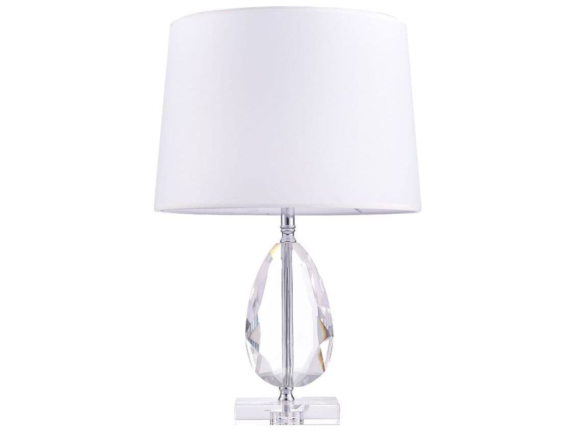 Pasargad Home Regal Trento Translucent Silver Clear Table Lamp