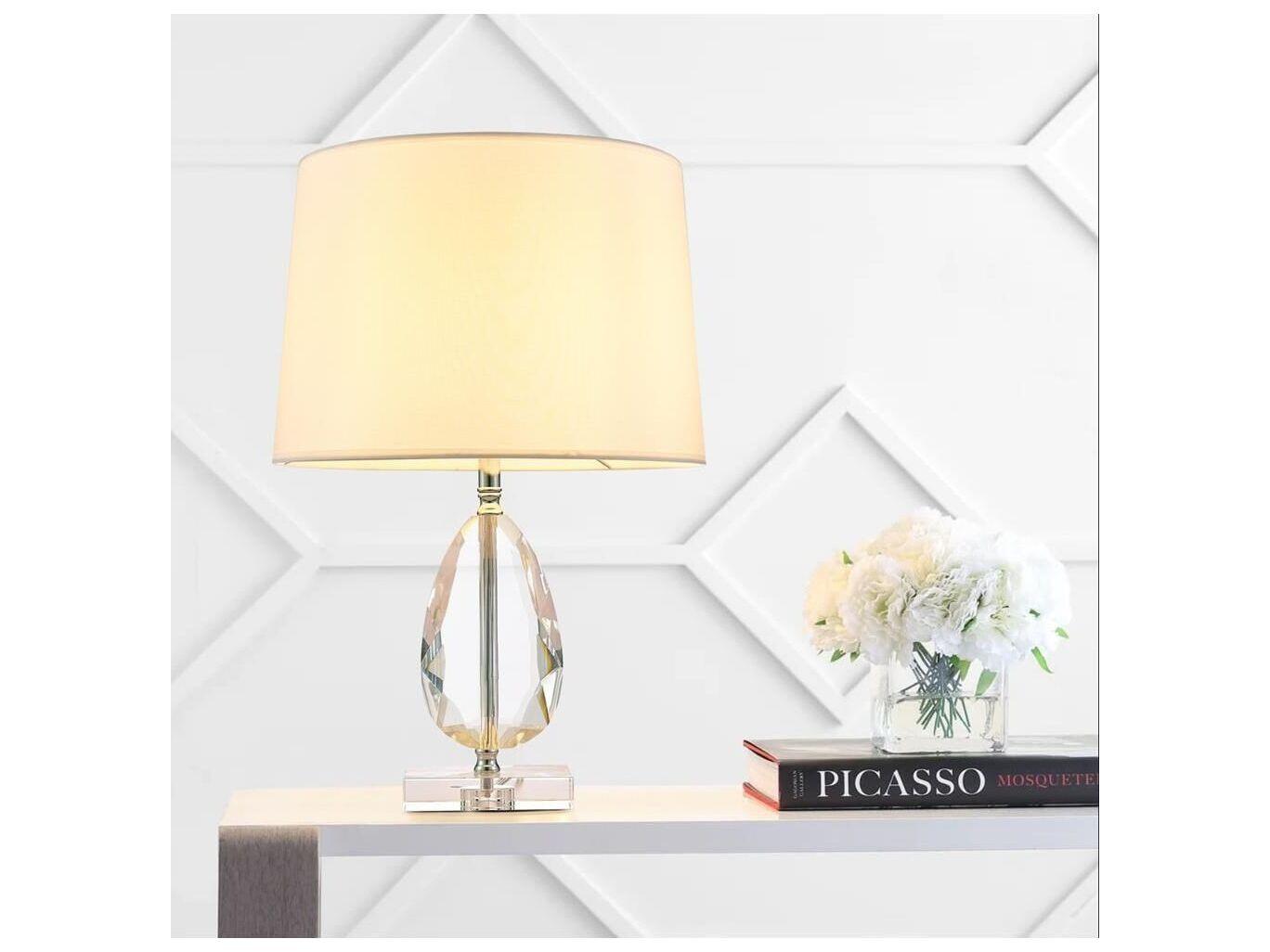 Pasargad Home Regal Trento Translucent Silver Clear Table Lamp