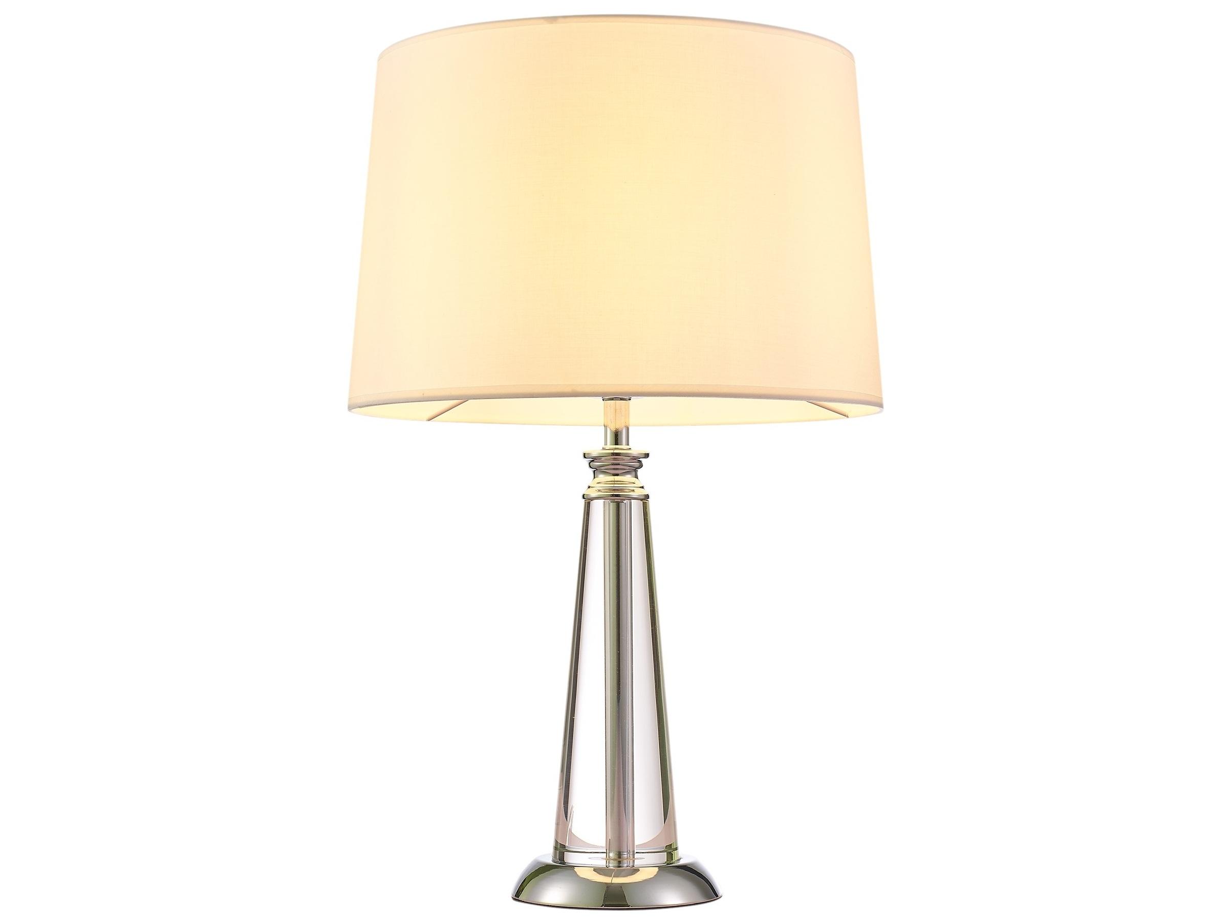 Pasargad Home Regal Canova Silver Clear Table Lamp