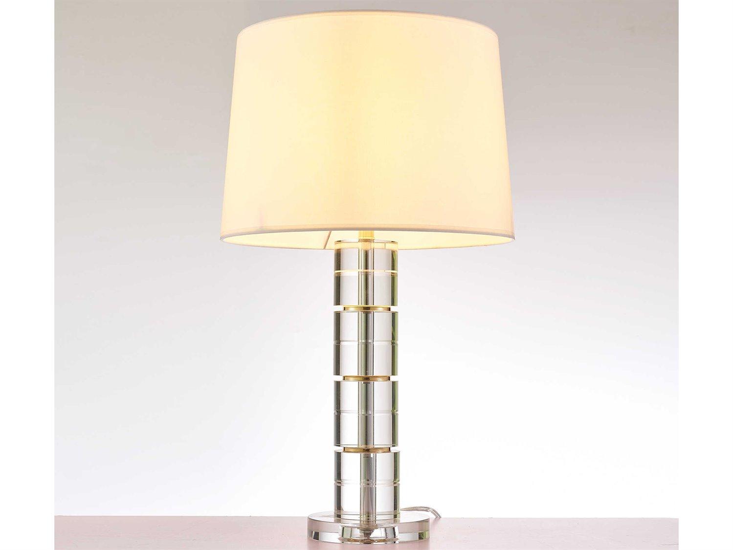 Pasargad Home Regal Catalina White Clear Table Lamp