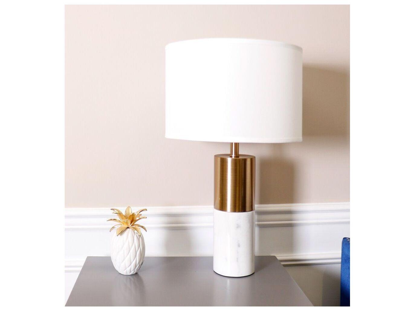 Pasargad Home Regal Rhoda Ivory Gold Buffet Lamp