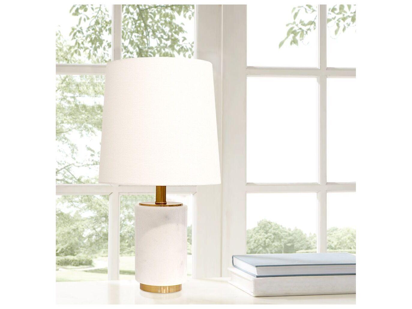 Pasargad Home Regal Leon Ivory Gold White Table Lamp