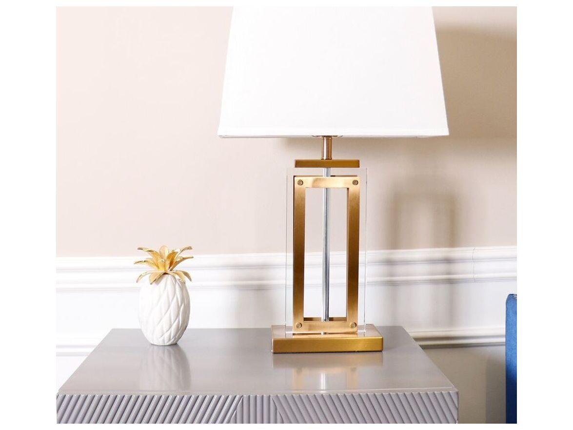 Pasargad Home Regal Astoria Clear Gold Buffet Lamp