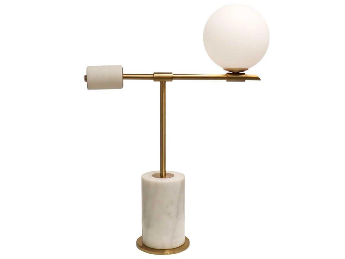 Pasargad Home Regal Bianca White Gold Buffet Lamp