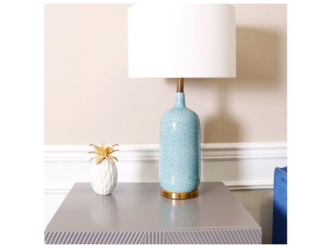 Pasargad Home Regal Tucson Blue Gold Buffet Lamp