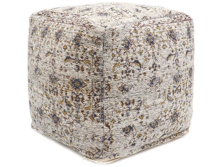 Pasargad Home Grand Canyon Toupe Multi Brown Upholstered Pouf