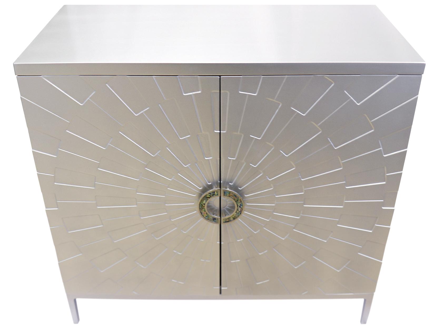 Pasargad Home Calypso Luna Silver Accent Chest
