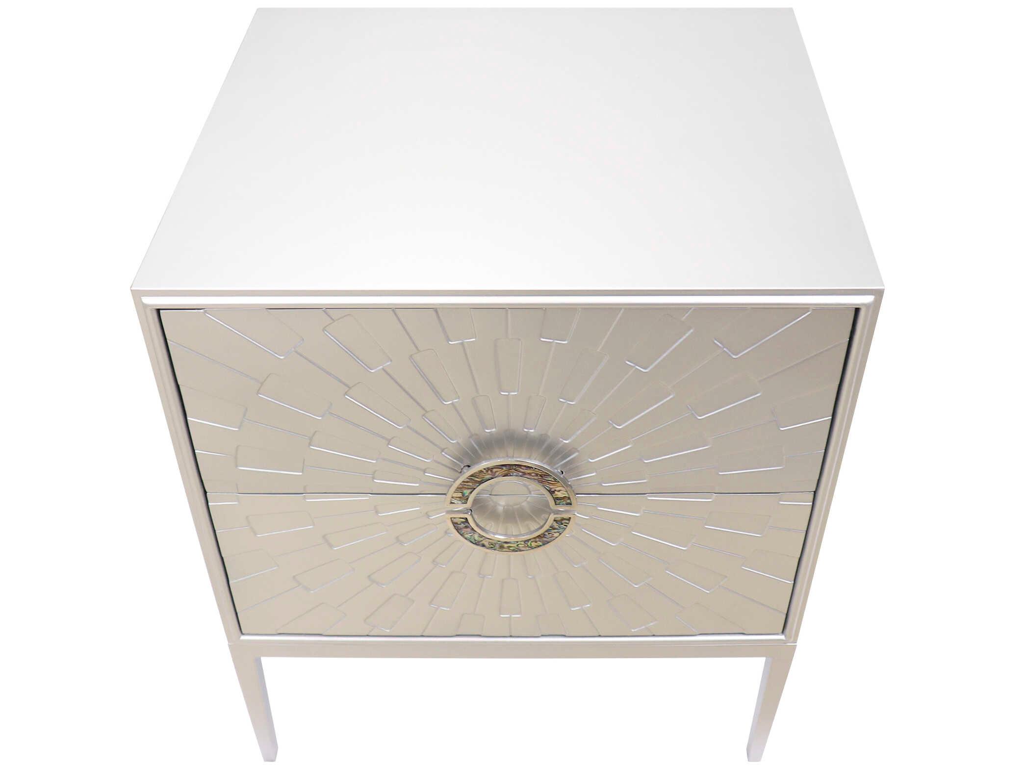 Pasargad Home Pearl Luna 2-Drawers Nightstand
