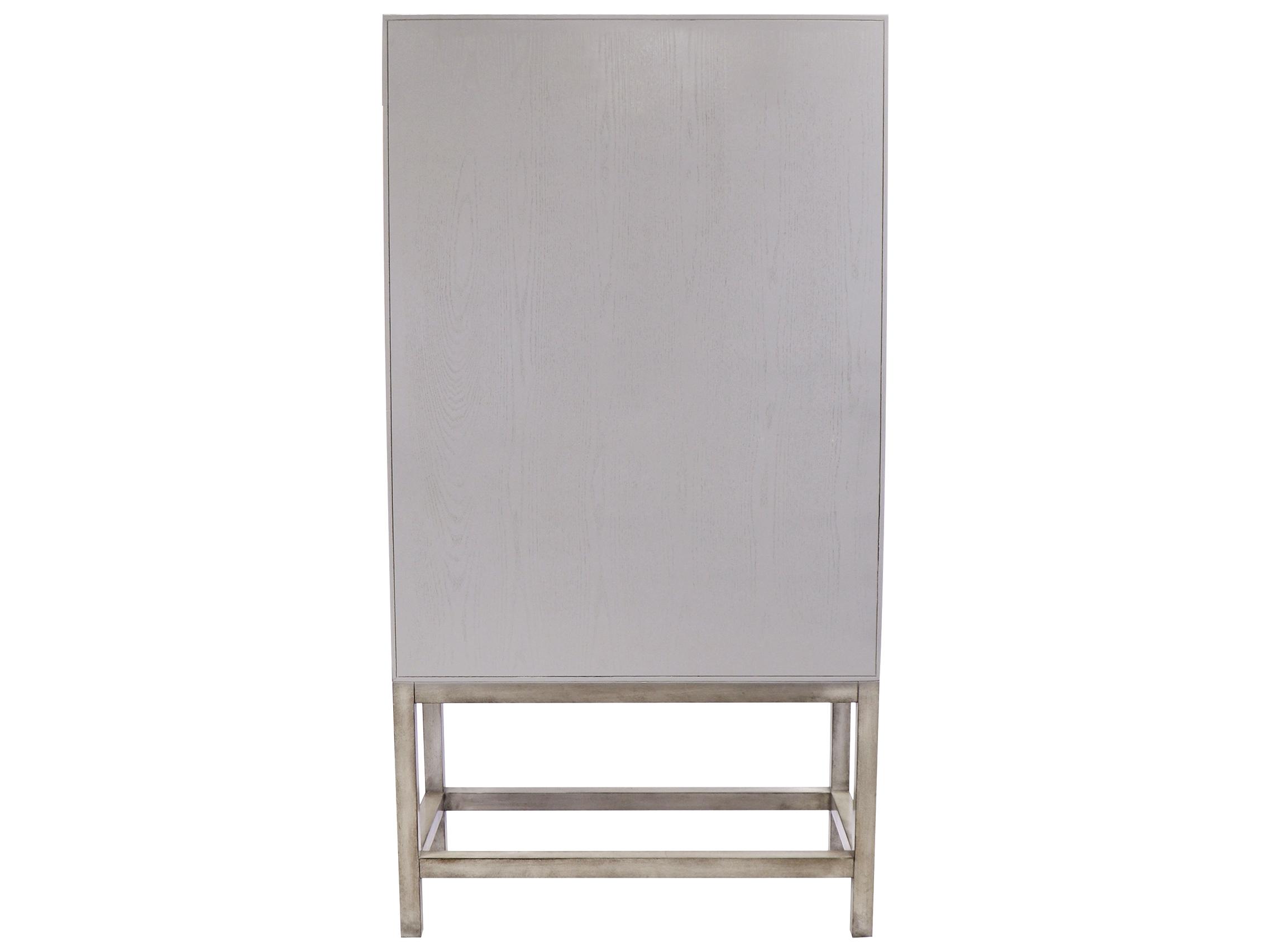 Pasargad Home Calypso Oliver Grey Gold Bar Cabinet