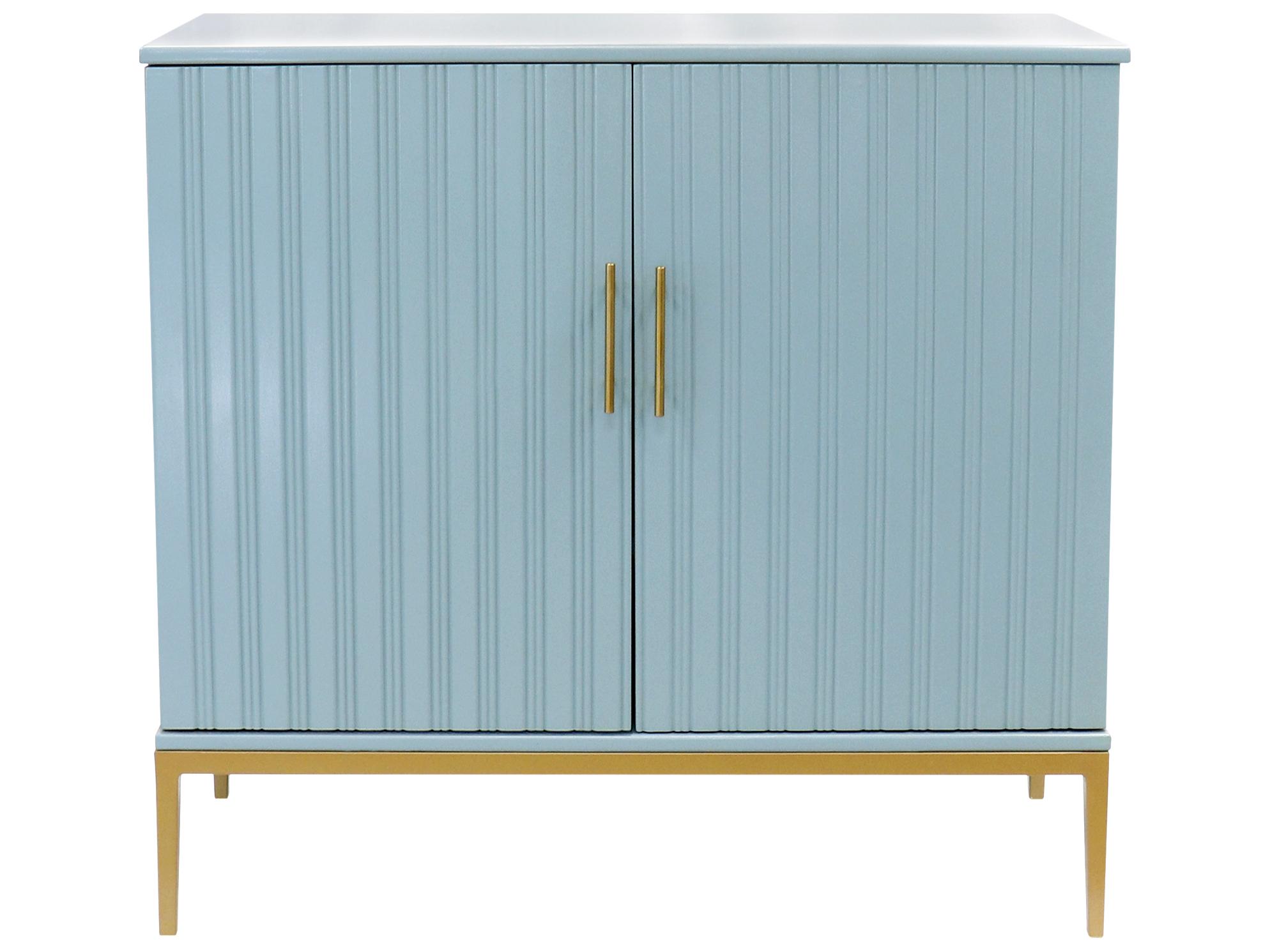 Pasargad Home Calypso Edgar Aqua Gold Blue Accent Chest