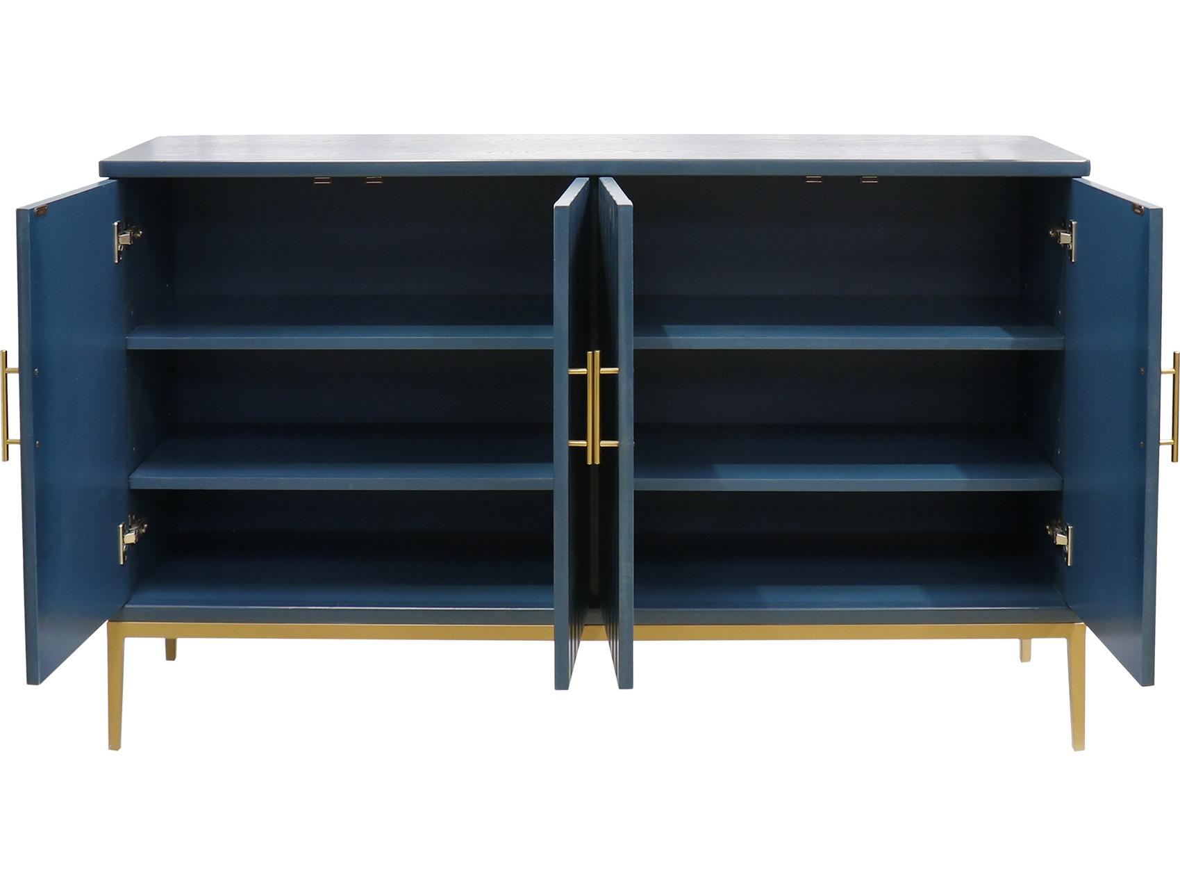 Pasargad Home Calypso Edgar 59" Teal Gold Sideboard