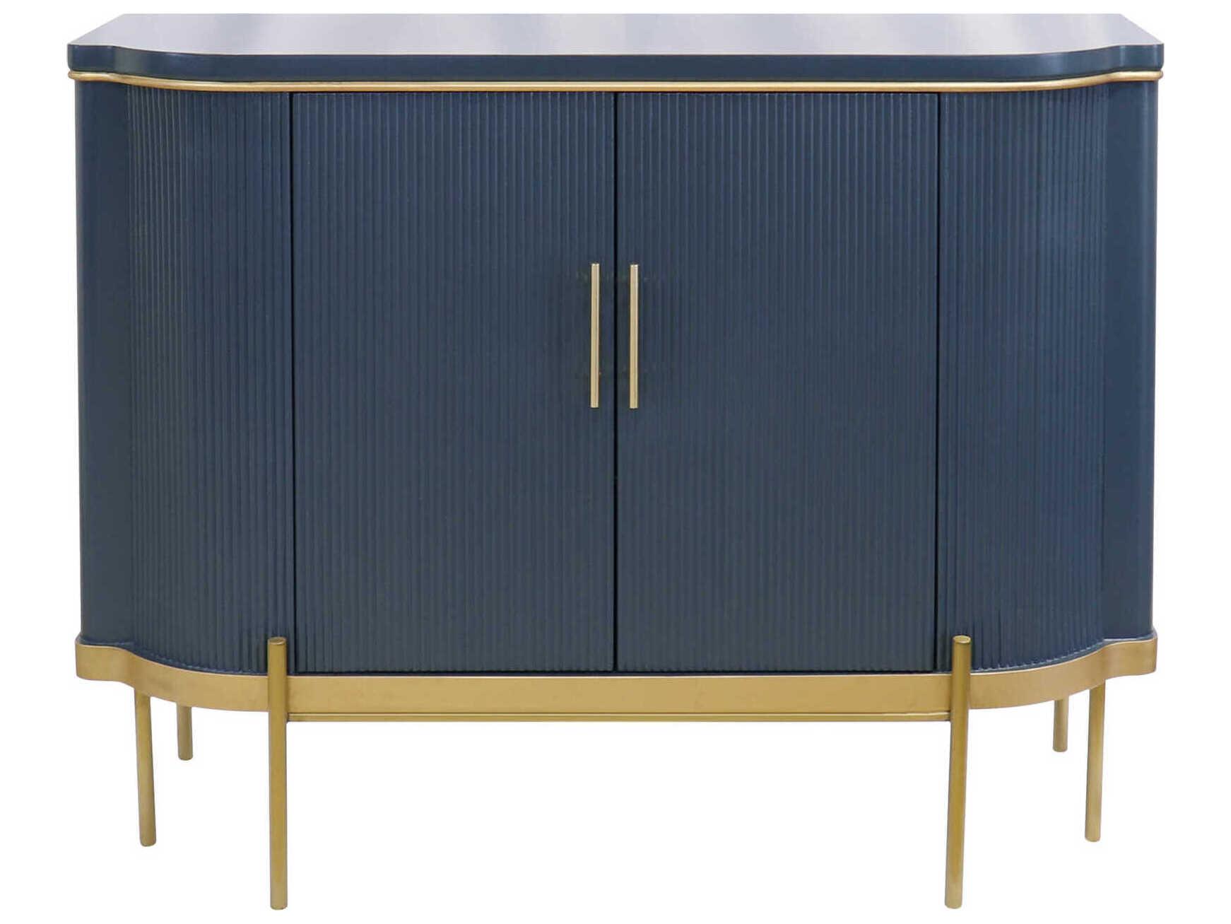Pasargad Home Calypso Amelia Teal Gold Blue Accent Chest