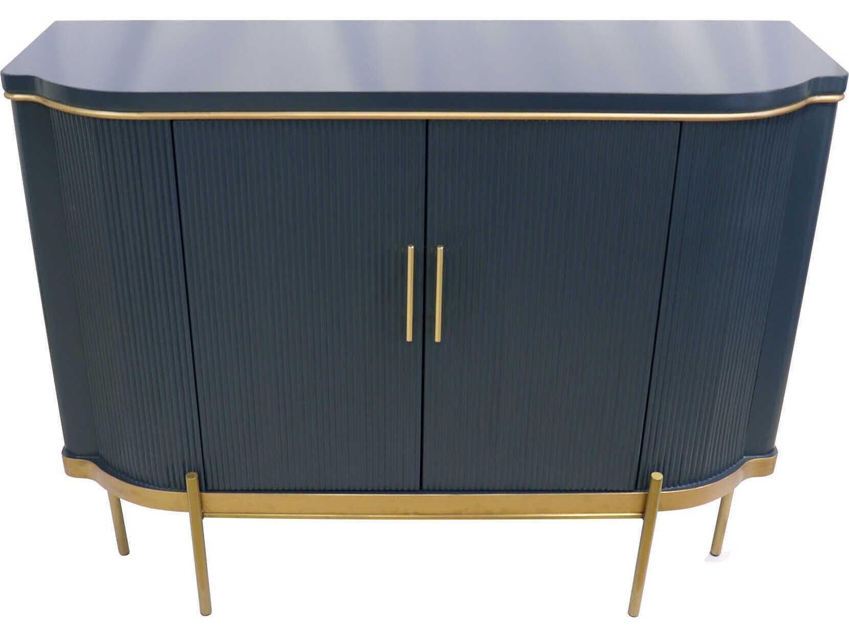 Pasargad Home Calypso Amelia Teal Gold Blue Accent Chest