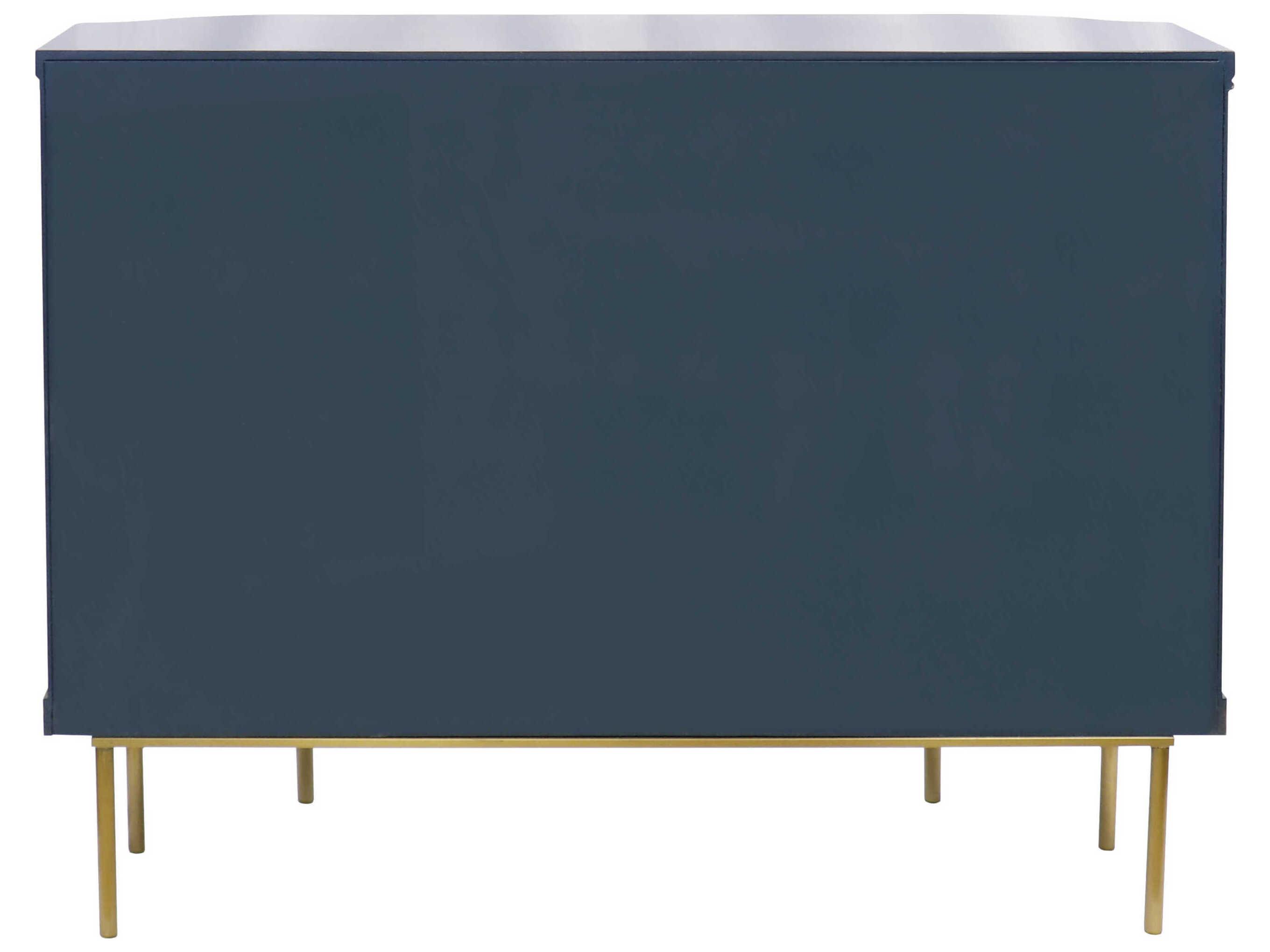 Pasargad Home Calypso Amelia Teal Gold Blue Accent Chest