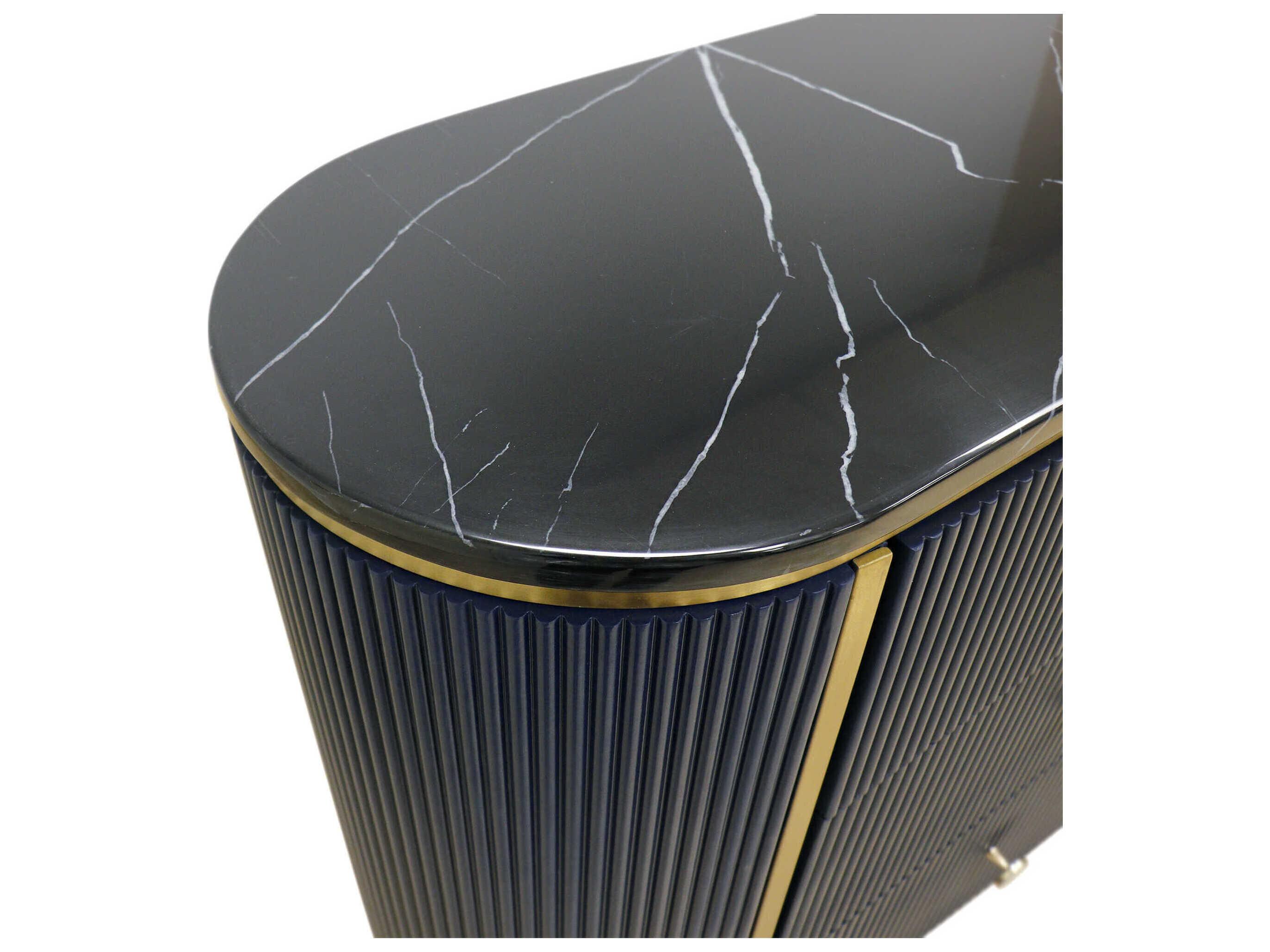 Pasargad Home Calypso Theodore 59" Navy Gold Sideboard