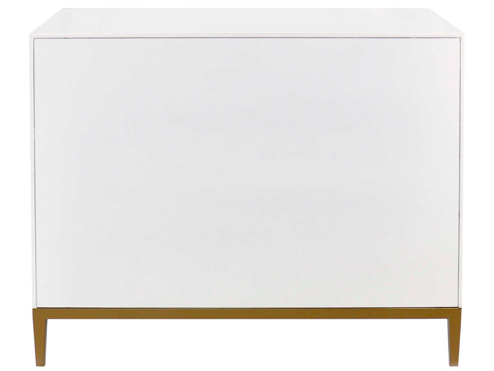 Pasargad Home Pearl Victoria 2-Drawers White Nightstand