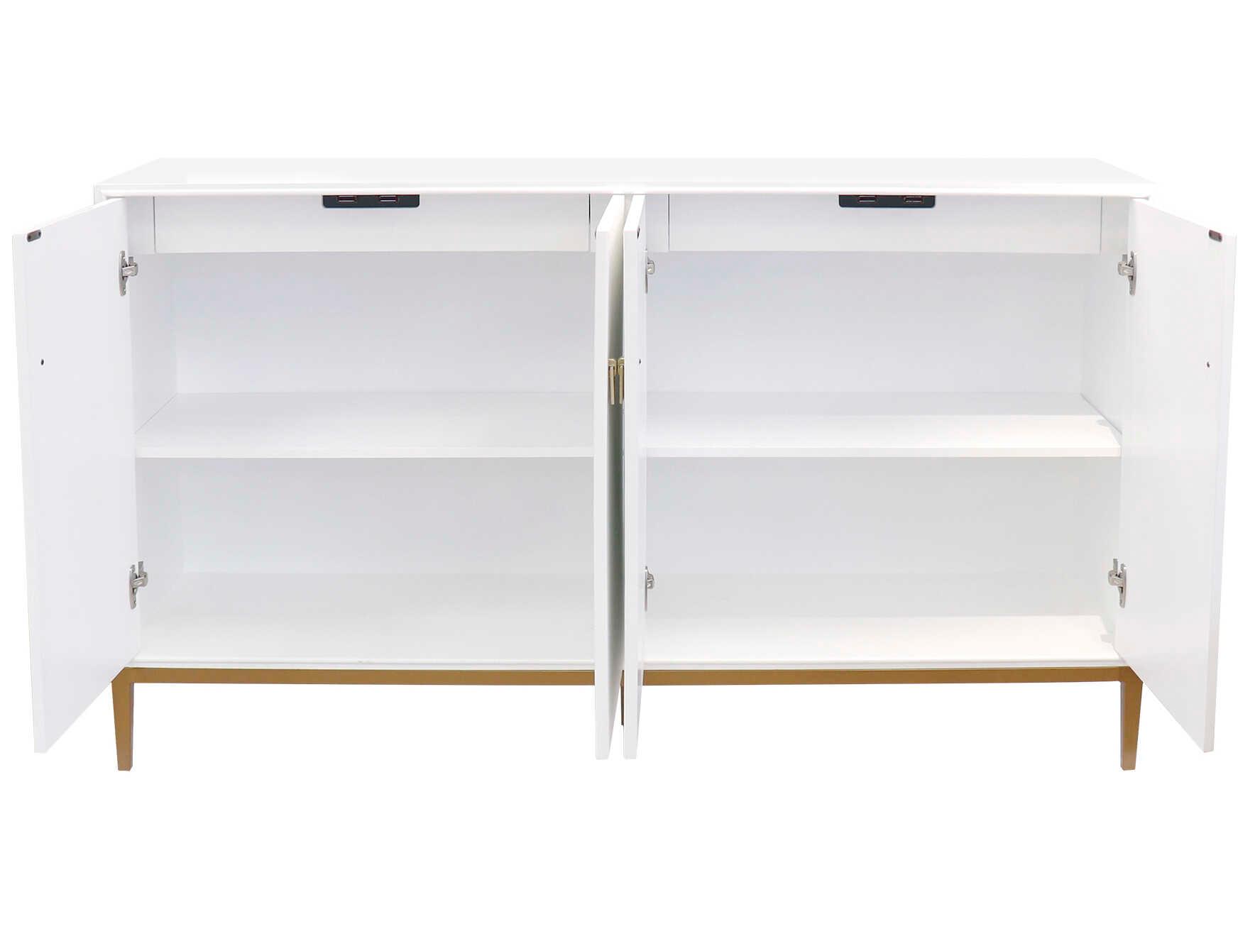 Pasargad Home Pearl Victoria 63" Ivory Bronze Sideboard