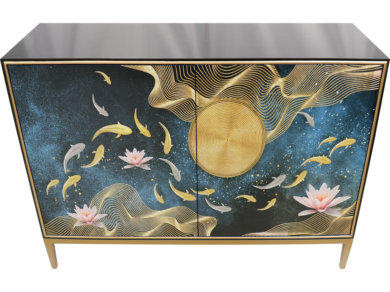 Pasargad Home Pearl Twilight 47" Black Bronze Sideboard