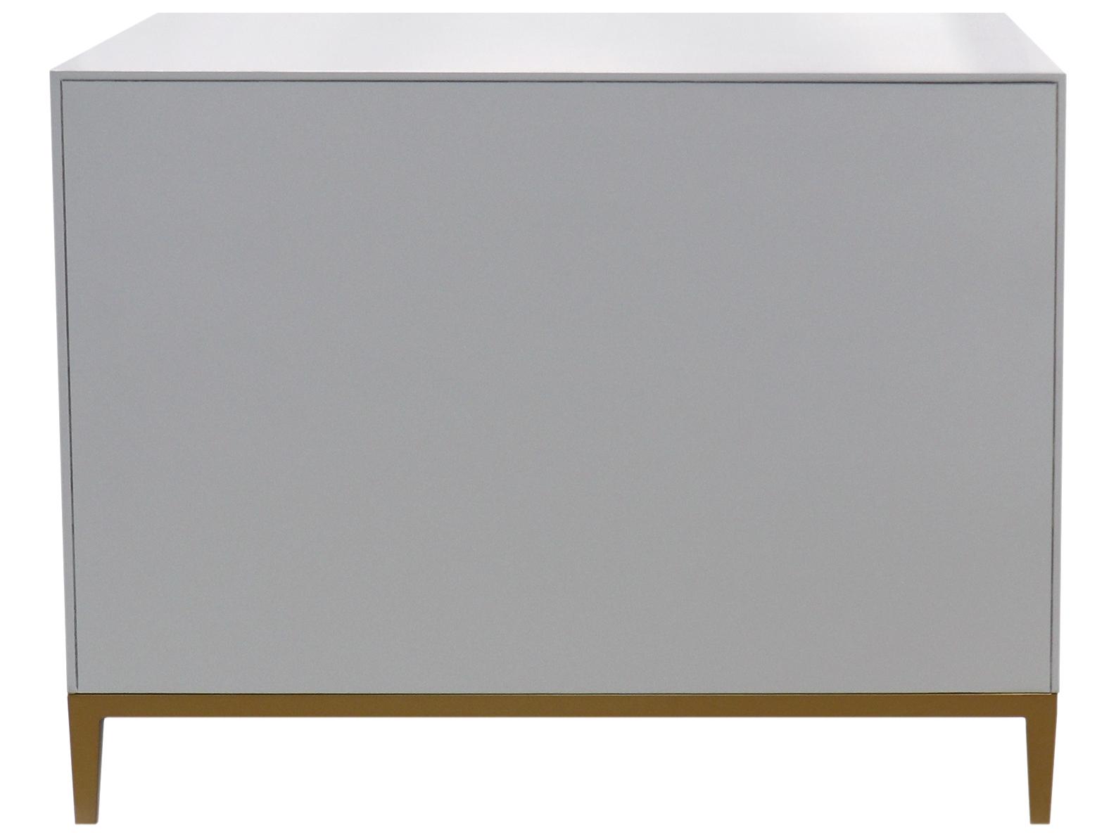 Pasargad Home Pearl Annabelle 2-Drawers White Nightstand