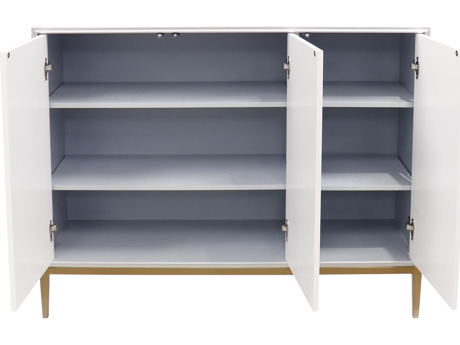 Pasargad Home Pearl Annabelle 47" Silver Ivory Sideboard