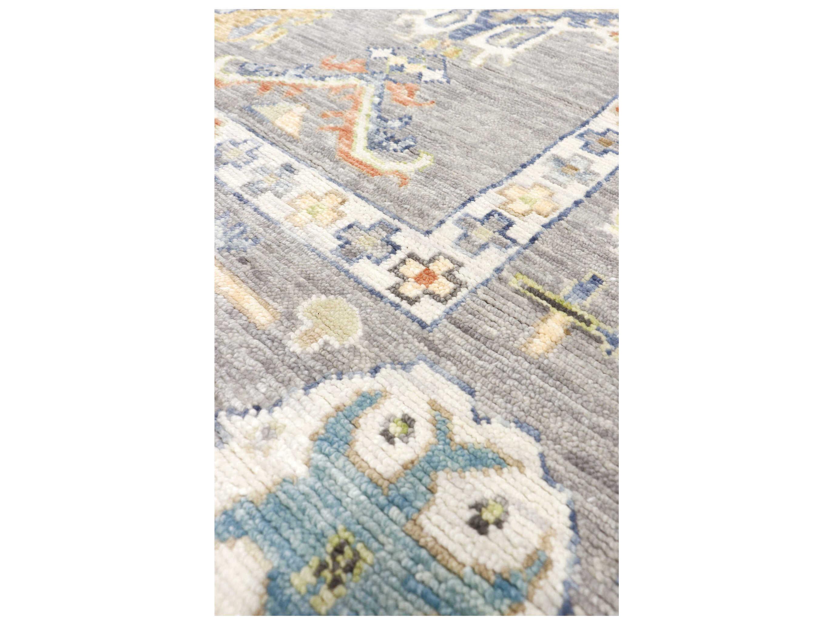 Pasargad Home Oushak Bordered Area Rug