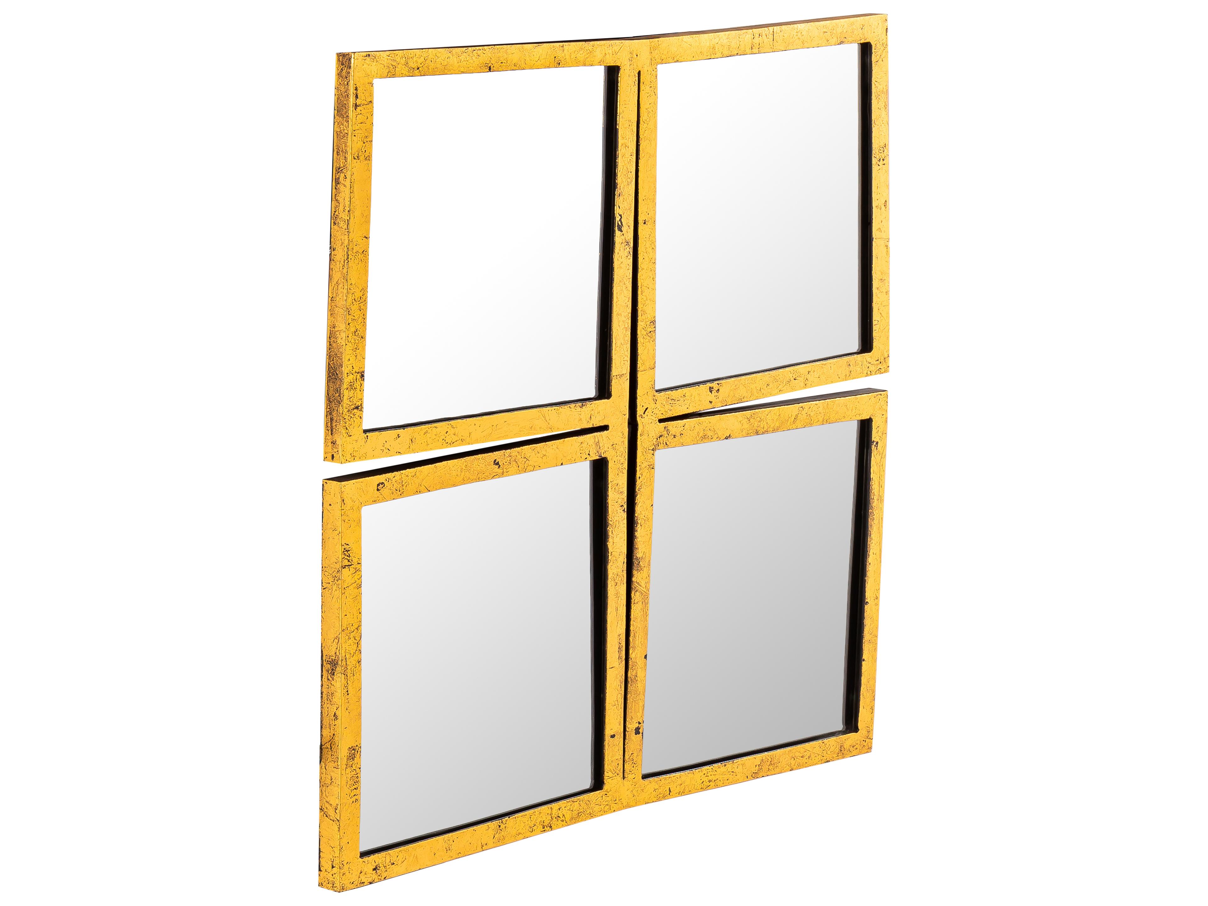 Pasargad Home Byzantine Nico Gold Wall Mirror Square