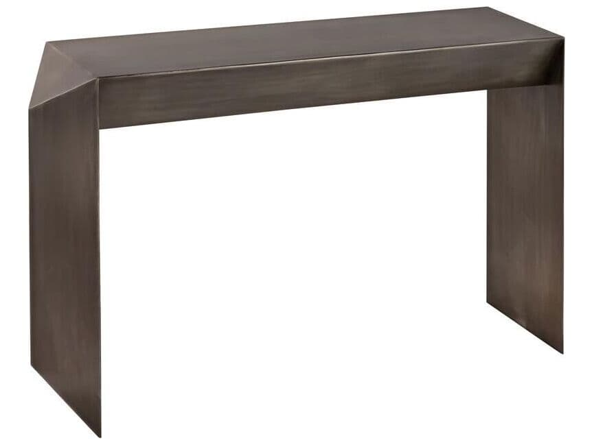 Pasargad Home Byzantine Katya Rectangular Metal Antique Grey Console Table