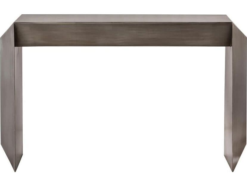 Pasargad Home Byzantine Katya Rectangular Metal Antique Grey Console Table