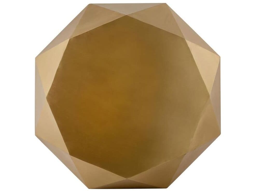 Pasargad Home Byzantine Kronos Octagon Metal Gold Coffee Table