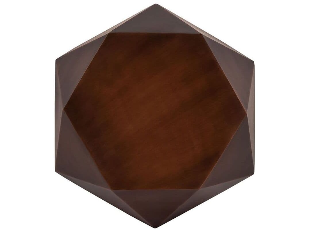 Pasargad Home Byzantine Lexi Hexagon Metal Copper End Table