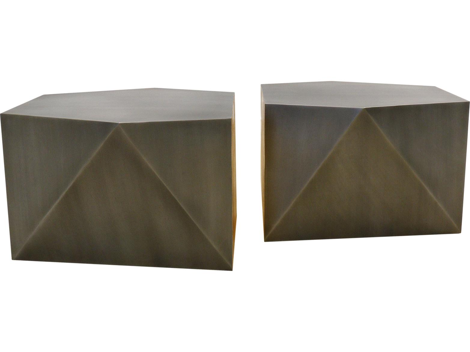 Pasargad Home Byzantine Urban Chic Metal Grey Coffee Table