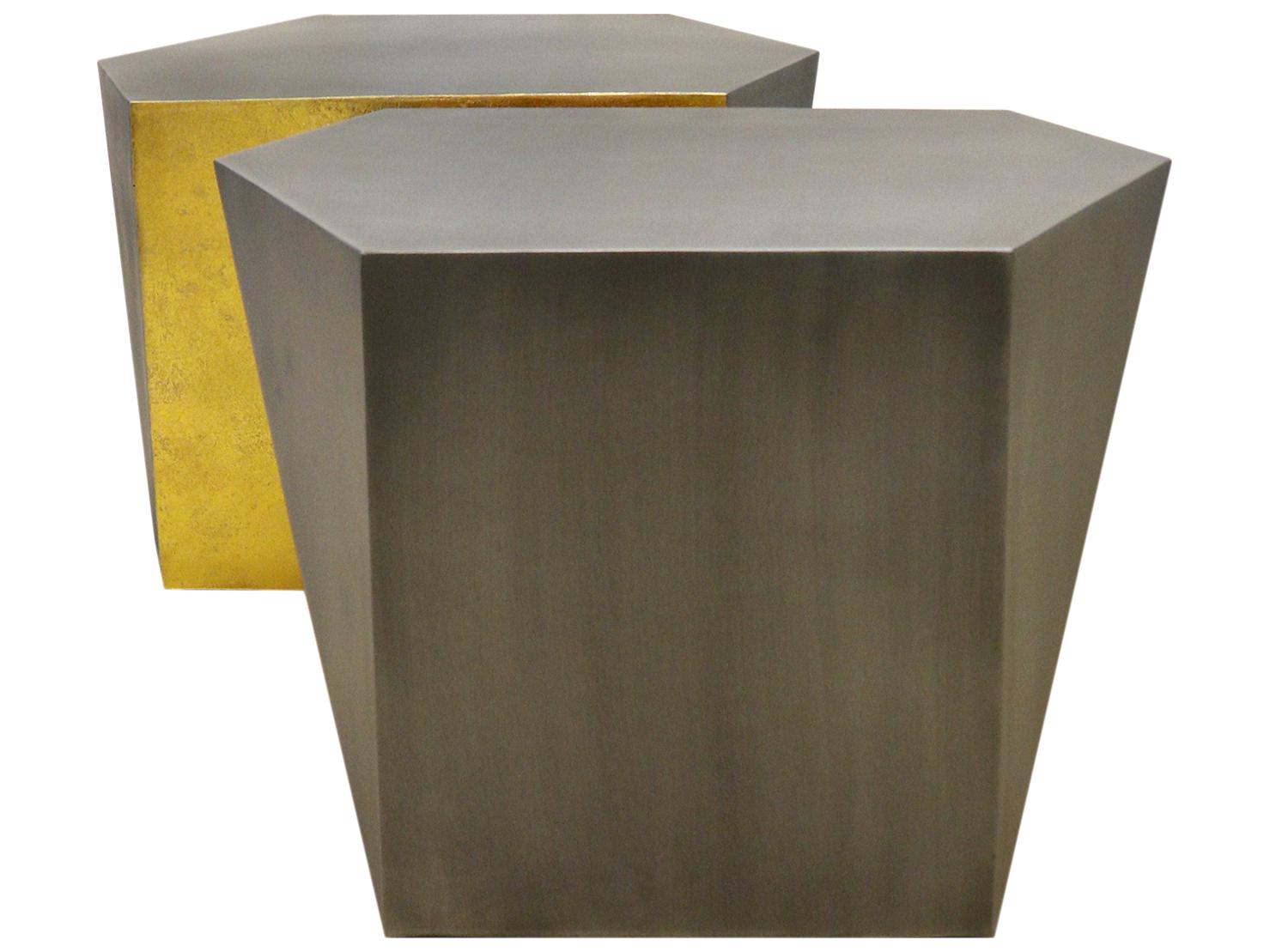 Pasargad Home Byzantine Urban Chic Metal Grey Coffee Table