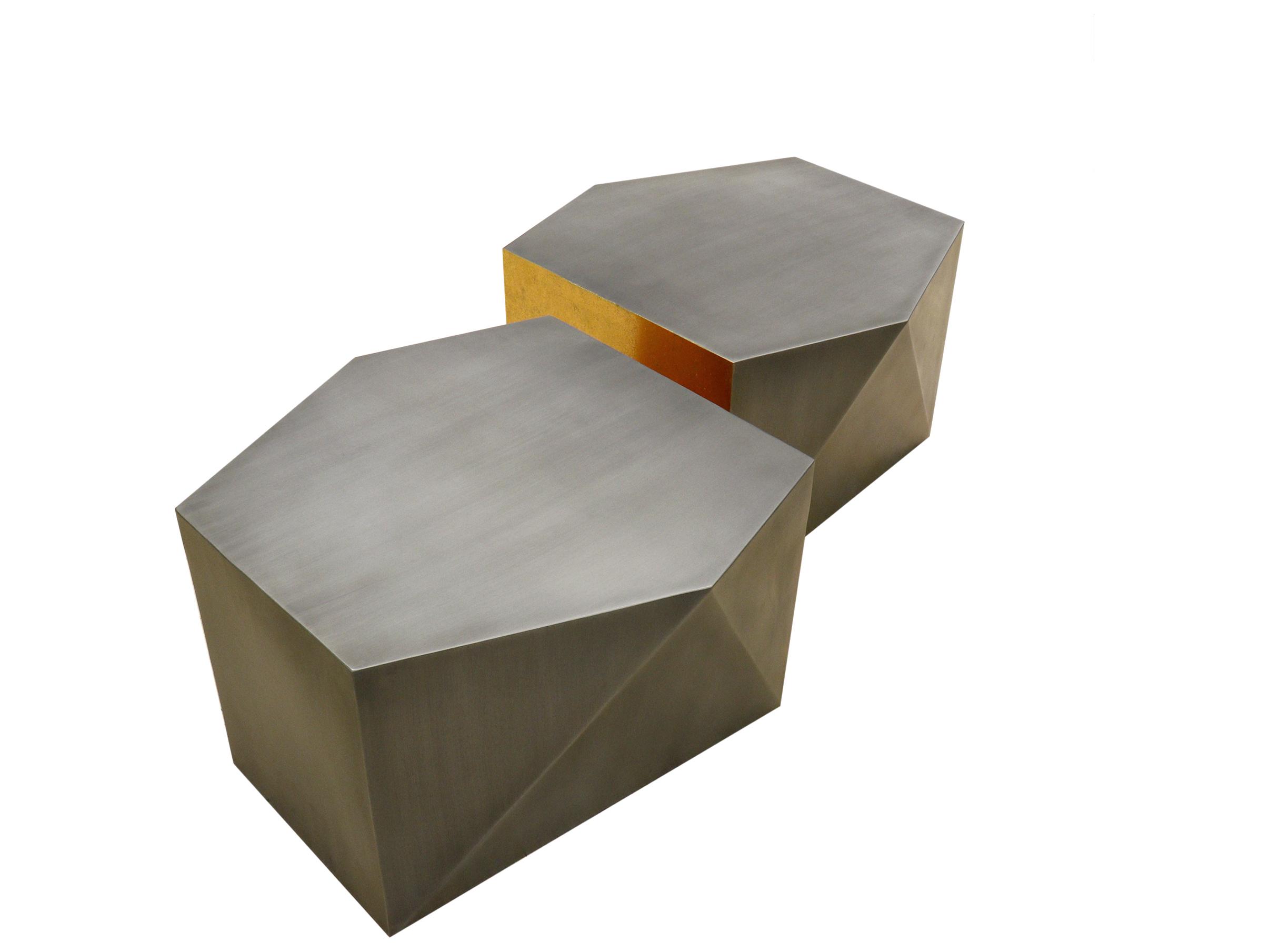 Pasargad Home Byzantine Urban Chic Metal Grey Coffee Table