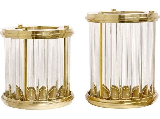Pasargad Home Beacon Calypso Gold Clear Hurricane
