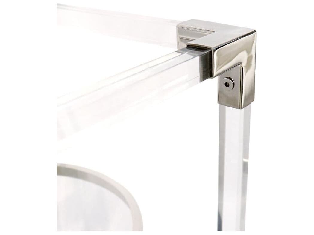 Pasargad Home Beacon Soren Silver Clear Candle Holder